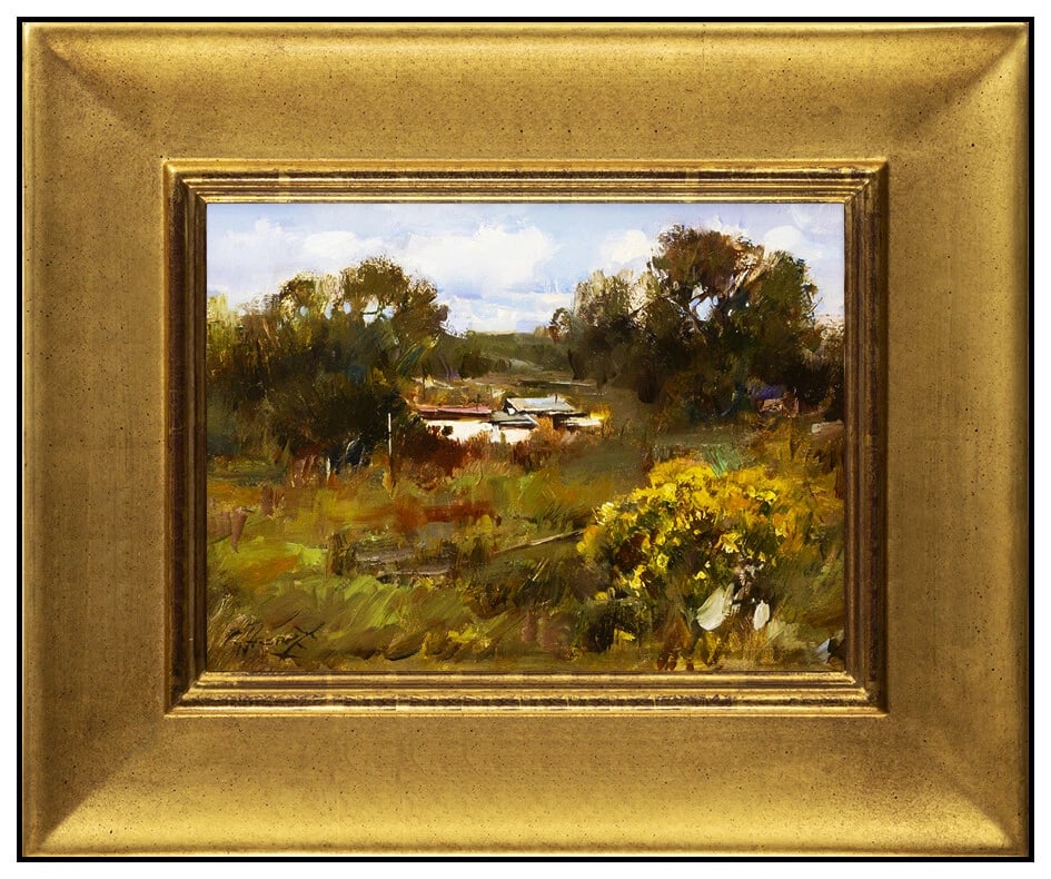 Cyrus Afsary Original Oil Painting on Board Western Landscape Signed Framed Artwork (1 of 4)