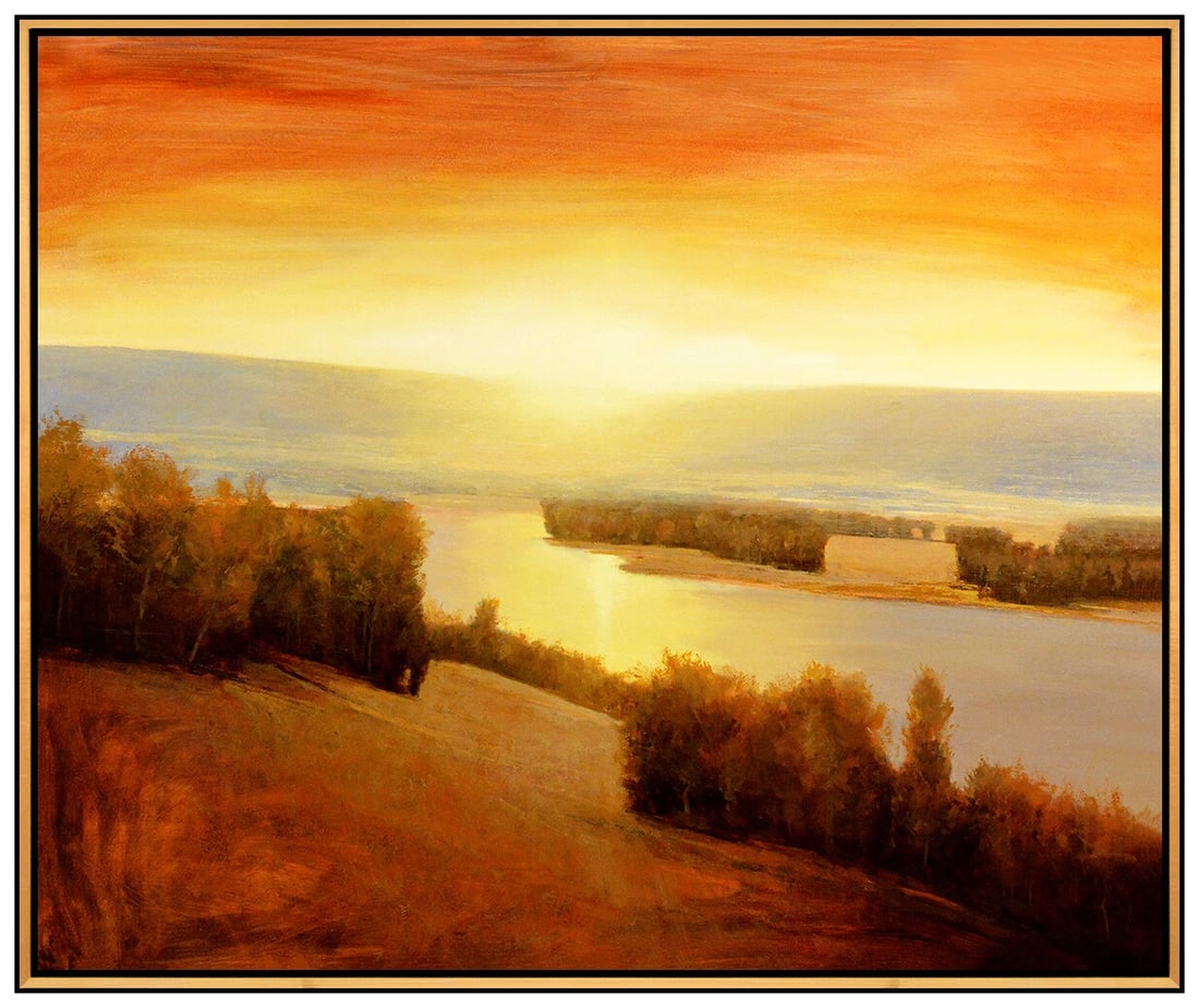 Andrew Skorut Large Original Oil Painting on Canvas Signed Landscape Framed Artwork (1 of 5)