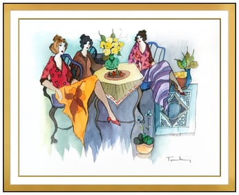 Itzchak Tarkay Original Blissful Moments Seriolithograph Hand Signed Framed Artwork