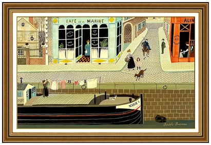 Rodolphe Rosseau Original Oil Painting on Board Signed Paris Cityscape Art