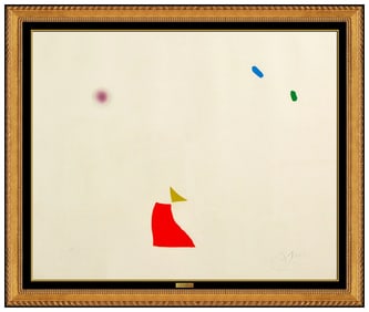 Joan Miro Large Etching Aquatint Plate V Signed Abstract Modern Art