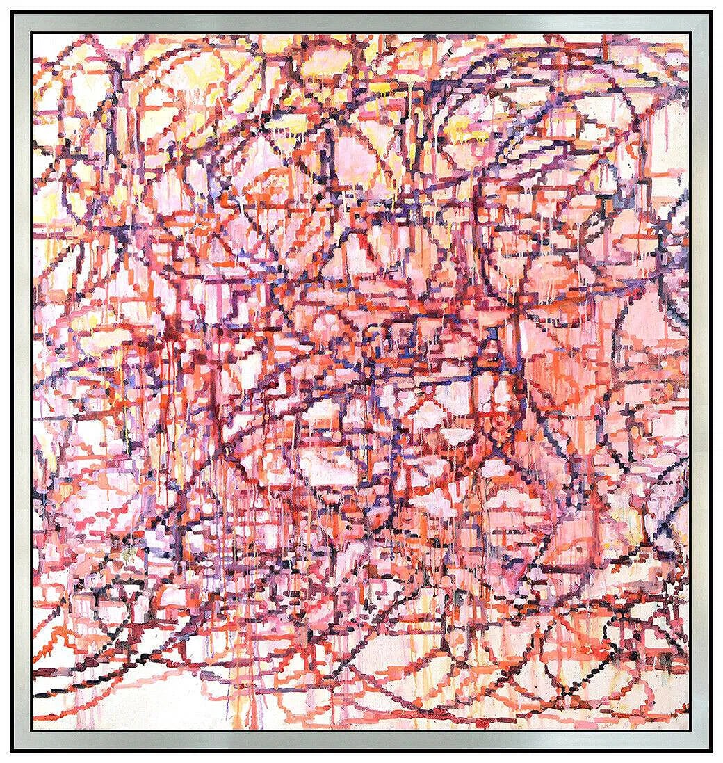 Steve Hurd Large Original Oil Painting on Canvas Signed Modern Abstract Art (1 of 5)