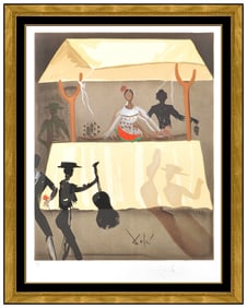 Salvador Dali The Fruit Vendor Original Lithograph Hand Signed Framed Art