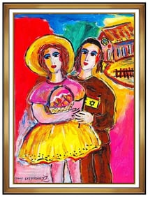 Zamy Steynovitz Original Oil Painting on Canvas Signed Modern Portrait Art