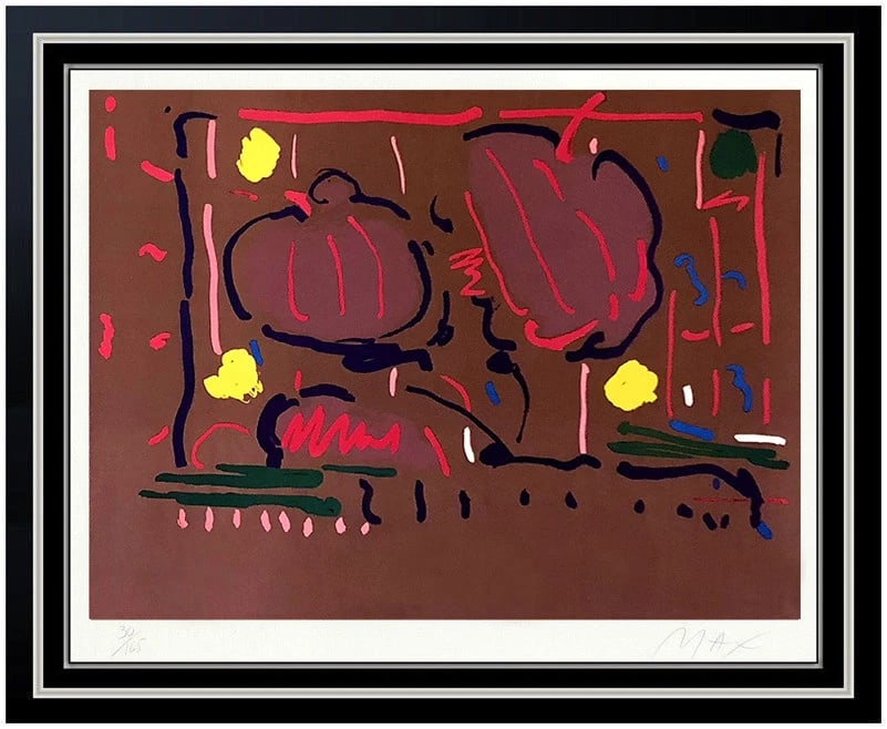 Peter Max Earth Flowers Original Color Silkscreen Hand Signed Pop Art: This lot includes:Gallery COA & in-house shipping (*insurance and international shipping for an additional charge)Artist: Peter Max Title: Earth FlowersMedium: SilkscreenSize: 21.5" x 27.5"Framed: 30"