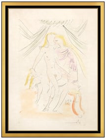 Salvador Dali Venus Mars et Cupidon Original Etching Hand Signed Framed Art