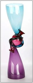 Richard Royal Large Hand Blown Glass Sculpture Signed Modern Art