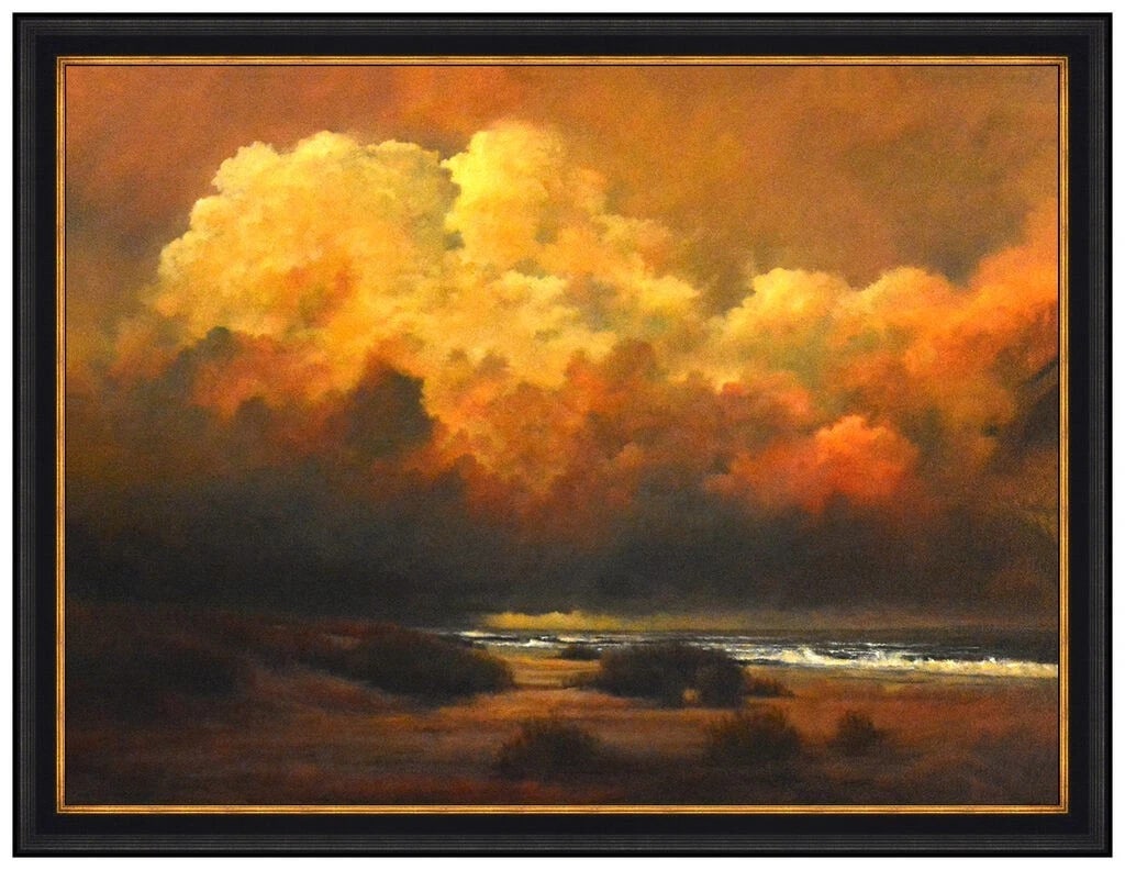 Mark Kelvin Horton Large Original Oil Painting on Canvas Signed Landscape Framed Art (1 of 6)