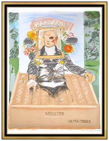 Larry Rivers Original Hand Colored Lithograph Signed Golden Tales Framed Art