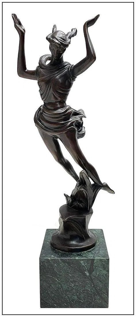 Thomas McKnight Signed Daphne Bronze Original Sculpture Female Figure (1 of 4)