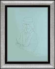 Igor Galanin Original Hand Signed Drawing Self Portrait Rare Authentic Art