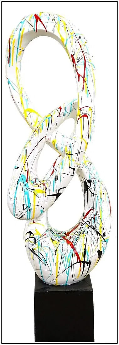 Dennis Pearson Large Original Acrylic Paper Mache Sculpture Signed Art: This lot includes:Gallery COA & in-house shipping (*insurance and international shipping for an additional charge)Artist: Dennis PearsonTitle: The LoopMedium: Acrylic Painting Paper Mache SculptureSiz