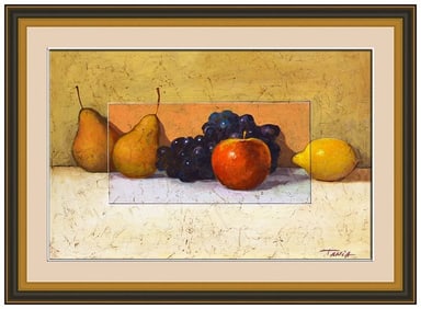 Tania Darashkevich Original Acrylic Painting on Board Signed Still Life Framed Art