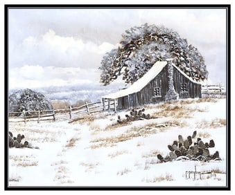 Randy Peyton Original Oil Painting on Canvas Signed Western Landscape Framed Art