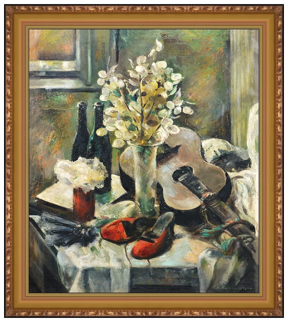 Ada Rosario Cecere Original Oil Painting on Canvas Signed Still Life Framed Art (1 of 5)