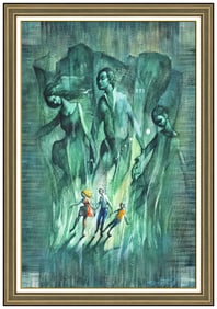 Raymond Howell Large Original Oil Painting on Board Signed Figurative Art