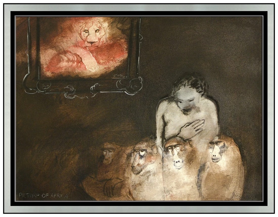 Lorna Marsh Original Oil Painting on Canvas Signed Figurative Animal Framed Art (1 of 5)