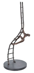 Tolla Inbar Ambition Full Round Bronze Sculpture Hand Signed Contemporary Art