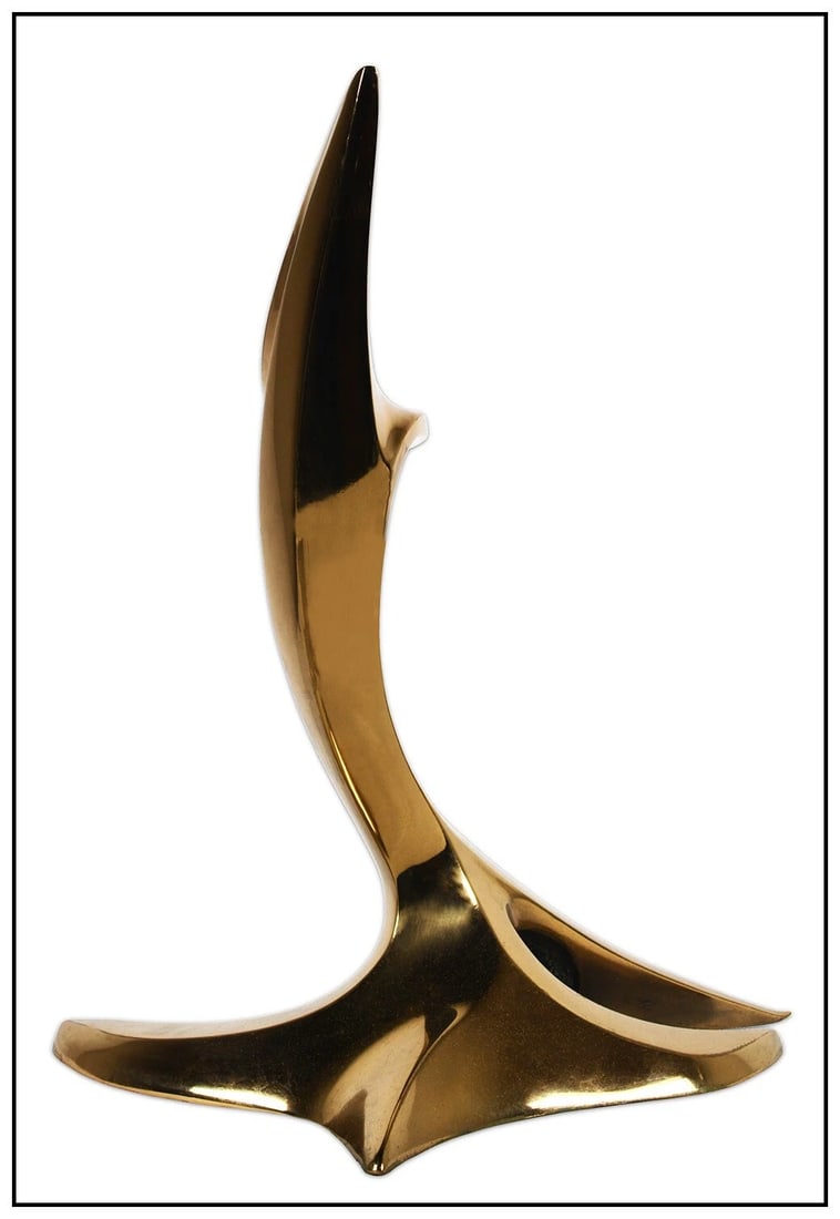 Bob Bennett Full Round Bronze Sculpture Signed Modern Crest Artwork (1 of 4)