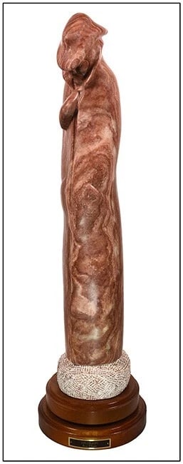 Lawrence Argent Large Hand Carved Marble Sculpture Signed Male Figurative Art: This lot includes:Gallery COA. In-house shipping available (insurance and international shipping for an additional charge).Artist: Lawrence ArgentTitle: ColoradoMedium: Carved MarbleSize: 36 ½