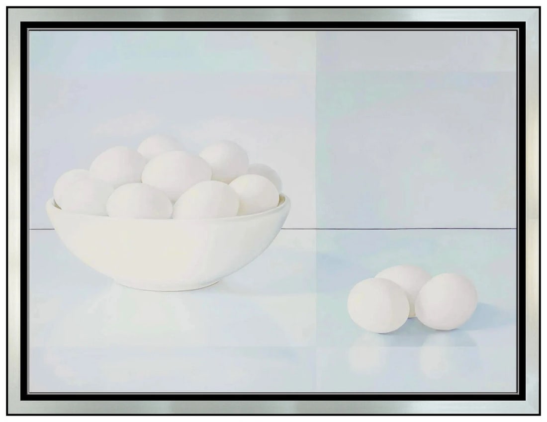 Eduardo Bortk Large Original Oil Painting on Canvas Signed Still Life Framed Art (1 of 6)