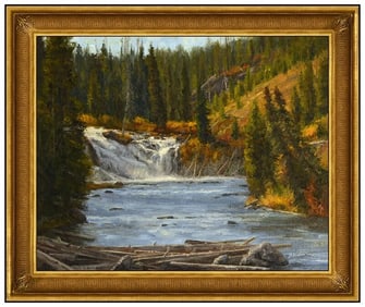 Ryan Skidmore Original Oil Painting on Board Signed Landscape Water Framed Art