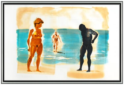 Eric Fischl Large Original Etching Aquatint Hand Signed Beach Figurative Art