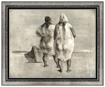 Francisco Zuniga Hand Signed Original Lithograph Woman Portrait Framed Art