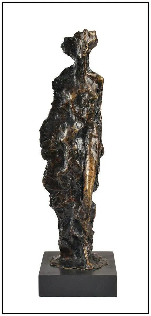 Maurice Blik Original Bronze Sculpture Signed Casting Shadows Figurative Art: This lot includes:Gallery COA. In-house shipping available (insurance and international shipping for an additional charge).Artist: Maurice BlikTitle: Casting ShadowsMedium: BronzeSize: 13.5" x 4"Signe