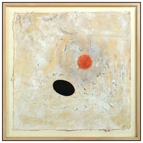 Jose Maria Sicilia Rare Original Acrylic Painting Signed Abstract Framed Art