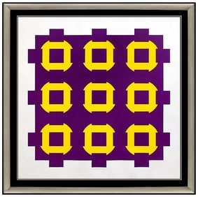 Victor Vasarely Original Color Silkscreen Signed Modern Op Art