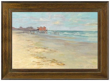 Nicola D’Ascenzo Original Oil Painting on Board Signed Seascape