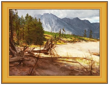 Paul Mullally Original Oil Painting On Board Signed Mountain Landscape