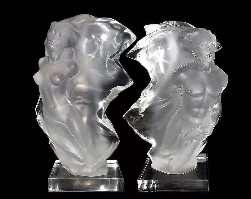 Frederick Hart Acrylic Sculpture Duet Pair Two Piece Nude Signed Artwork: This lot includes:Gallery COA. In-house shipping available (insurance and international shipping for an additional charge).Artist: Frederick HartTitle: Duet: The PairMedium: Acrylic sculpturesSize: 16