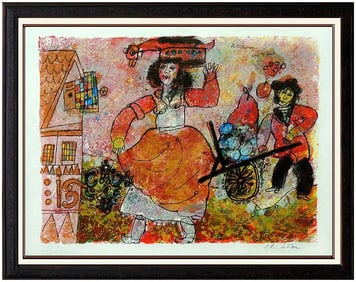 Theo Tobiasse Color Lithograph Hand Signed Cubism Artwork Hans Christian Andersen