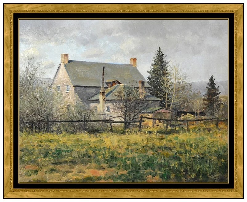 Terrance Hick Oil Painting On Canvas Signed Original Landscape Framed Artwork (1 of 4)