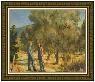 Victor Arnautoff Original Painting On Canvas Signed Landscape Art