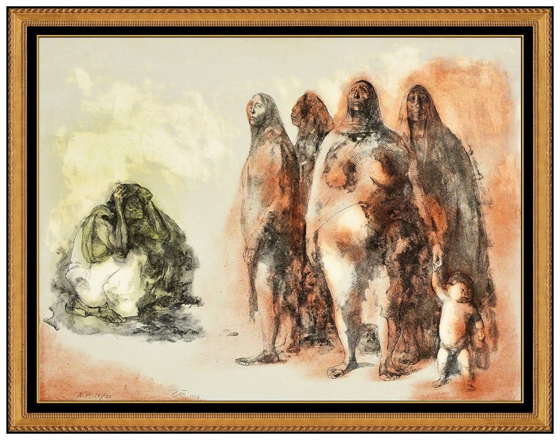 Francisco Zuniga Color Lithograph Mujeres De Mexico Women Portrait Hand Signed: This lot includes:Gallery COA. In-house shipping available (insurance and international shipping for an additional charge).Artist: Francisco ZunigaTitle: Mujeres de MexicoMedium: LithographSize: 22" x