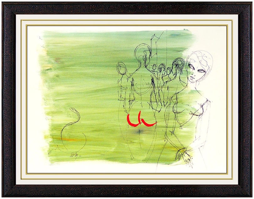 Charles Levier Original Acrylic Painting French Nude Female Signed Rare: This lot includes:Gallery COA. In-house shipping available (insurance and international shipping for an additional charge).Artist: Charles LevierTitle: The Personalities of WomenMedium: Acrylic Painti