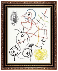 Joan Miro Original Color Lithograph Album 21 Hand Signed Abstract Modern