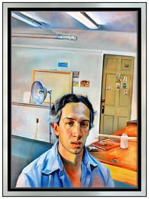 Joseph Nicoletti Rare Original Oil Painting Self Portrait Signed Framed