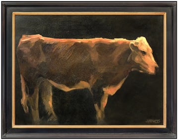 Jon Francis Original Oil Painting on Board Wildlife Animal Signed Framed