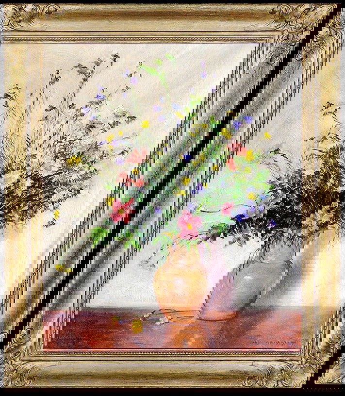 Johann Berthelsen Original Oil Painting on Canvas Signed New York Still Life (1 of 4)