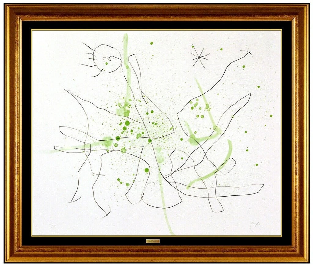 Joan Miro Original Etching Aquatint Hand Signed Abstract Flux L’Aimant Artwork (1 of 6)