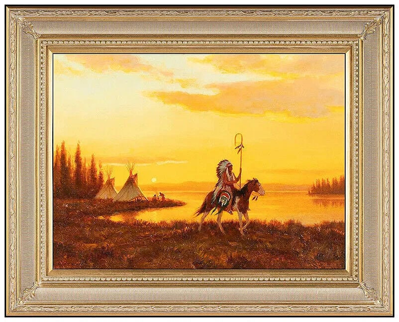 Gary Kapp Original Oil Painting on Canvas Signed Western Landscape Framed Art (1 of 4)