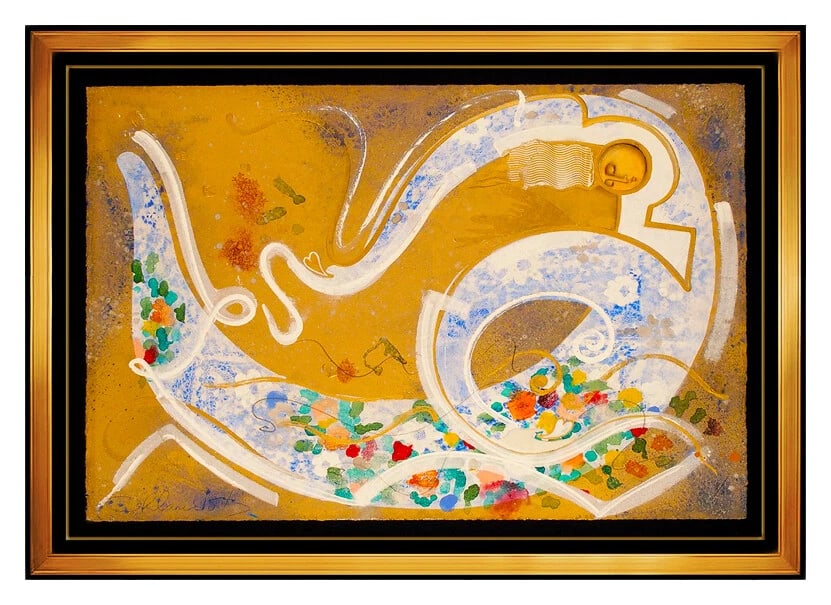 Orlando Agudelo Botero Large Acrylic Mixed Media Painting Signed Portrait Art (1 of 5)