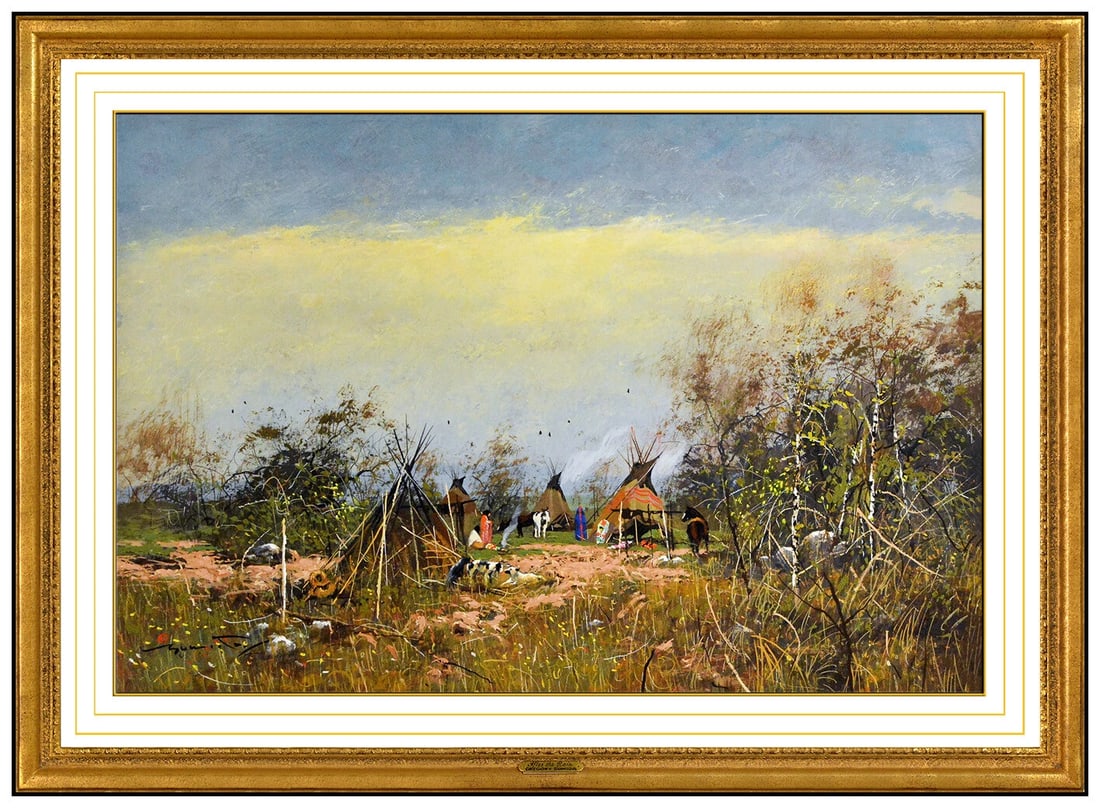 Gregory Sumida Gouache Painting on Board Signed Landscape Native American Art (1 of 5)