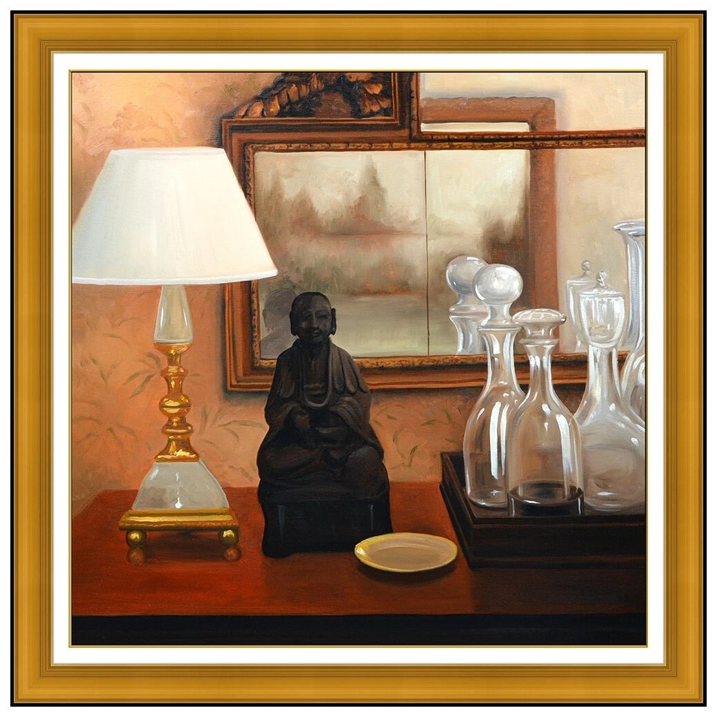 Robert K White Original Oil Painting On Canvas Signed Still Life Framed Art (1 of 4)