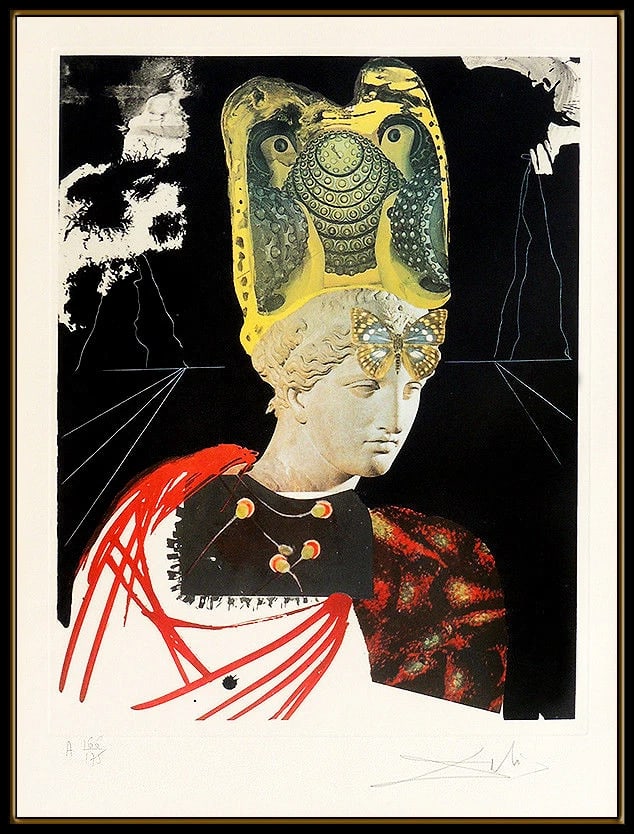 Salvador Dali Color Etching Hand Signed Crazy Minerv Memories Of Surrealism Art: This lot includes:Gallery COA. In-house shipping available (insurance and international shipping for an additional charge).Artist: Salvador DaliTitle: Crazy, Crazy, Crazy MinervMedium: EtchingSize: 29