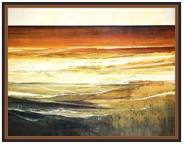 Patrick Ryan Large Original Oil Painting On Canvas Signed Landscape Framed Art